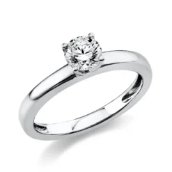 Solitär Ring Damenring aus 585 Gold Weißgold mit Diamant Brillant 0,50 Ct.