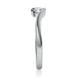 Solitär Ring Damenring aus 750 Gold Weißgold mit Diamant Brillant 0,20 Ct.
