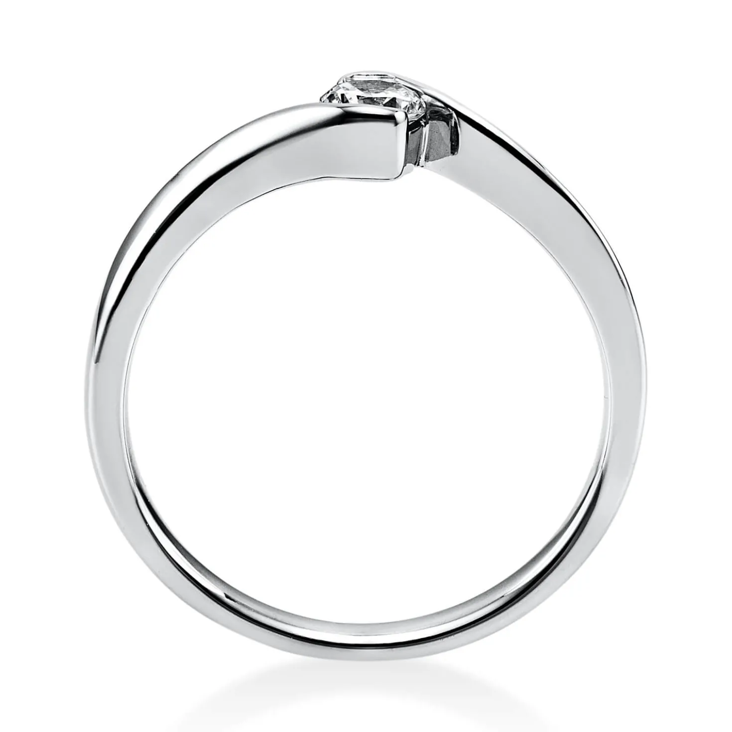 Solitär Ring Damenring aus 750 Gold Weißgold mit Diamant Brillant 0,20 Ct.