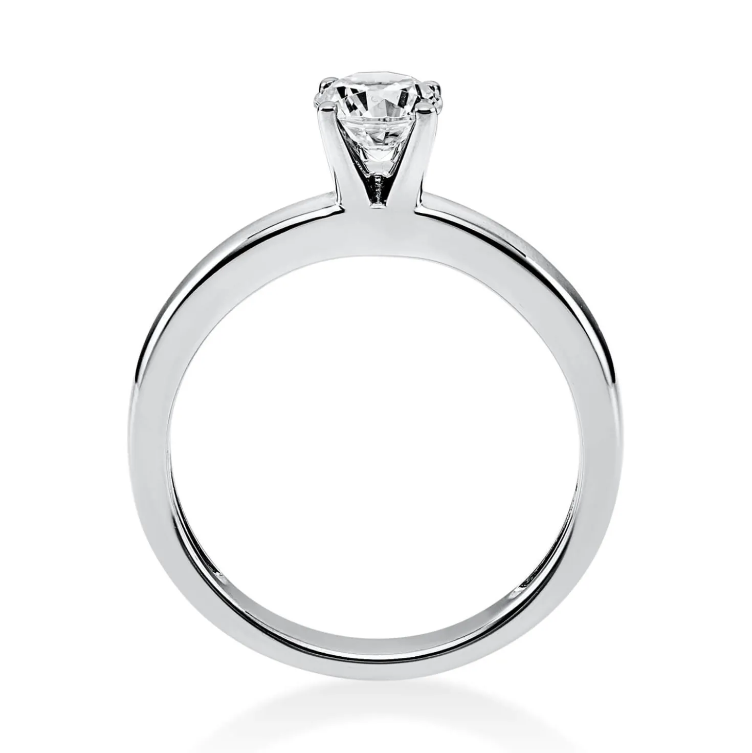 Solitär Ring Damenring aus 750 Gold Weißgold mit Diamant Brillant 0,50 Ct.