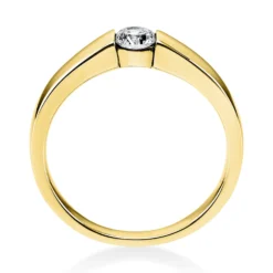 Solitär Ring Damenring aus 585 Gold Gelbgold mit Diamant Brillant 0,25 Ct.