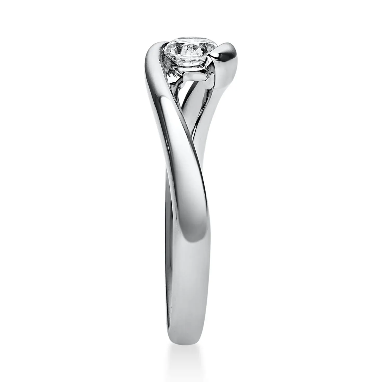 Solitär Ring Damenring aus 585 Gold Weißgold mit Diamant Brillant 0,25 Ct.