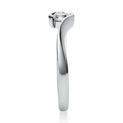 Solitär Ring Damenring aus 585 Gold Weißgold mit Diamant Brillant 0,25 Ct.