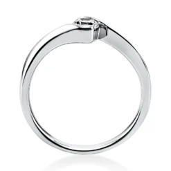 Solitär Ring Damenring aus 585 Gold Weißgold mit Diamant Brillant 0,25 Ct.