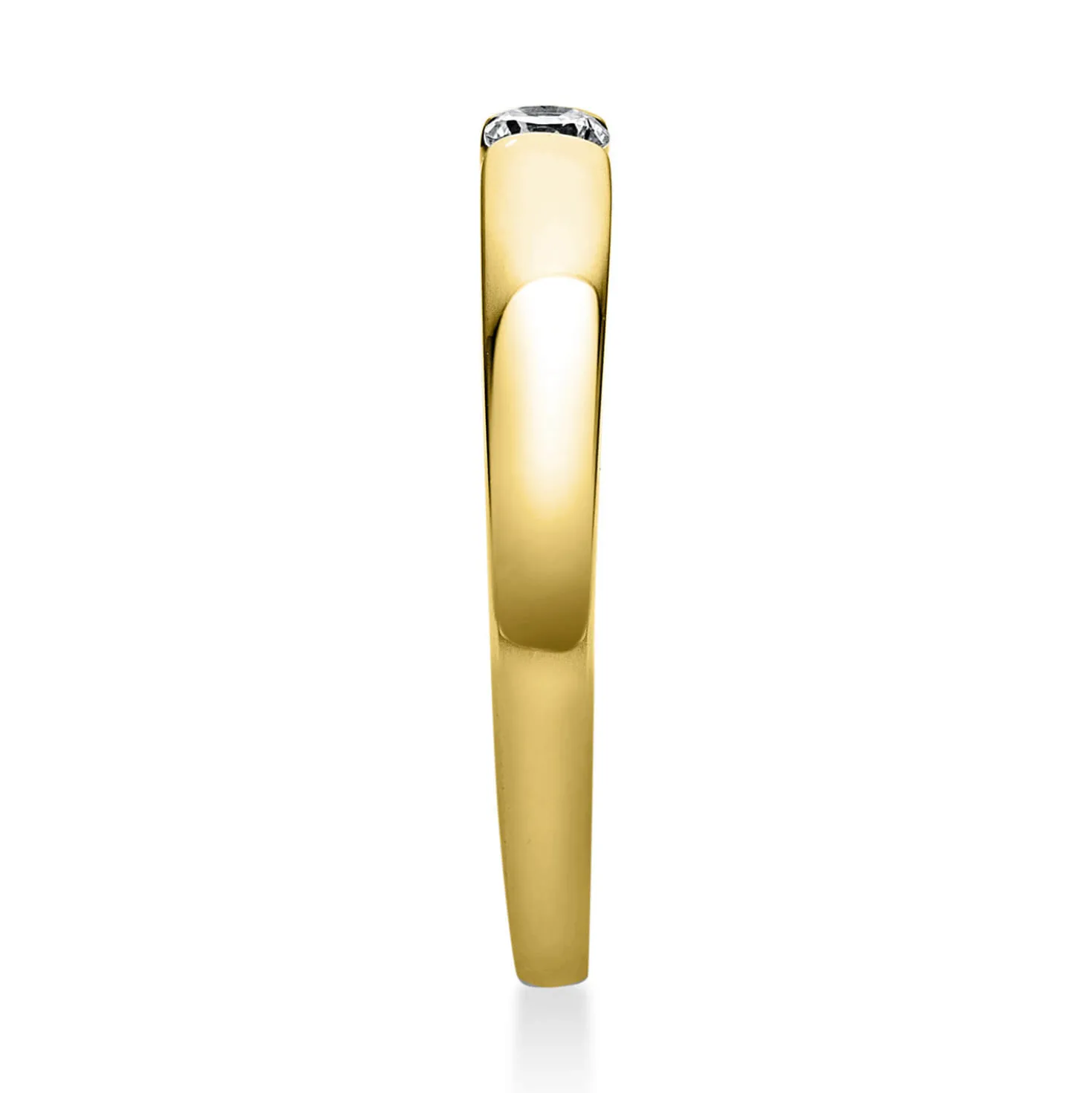 Solitär Ring Damenring aus 585 Gold Gelbgold mit Diamant Brillant 0,10 Ct.