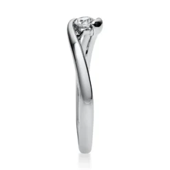 Solitär Ring Damenring aus 585 Gold Weißgold mit Diamant Brillant 0,15 Ct.