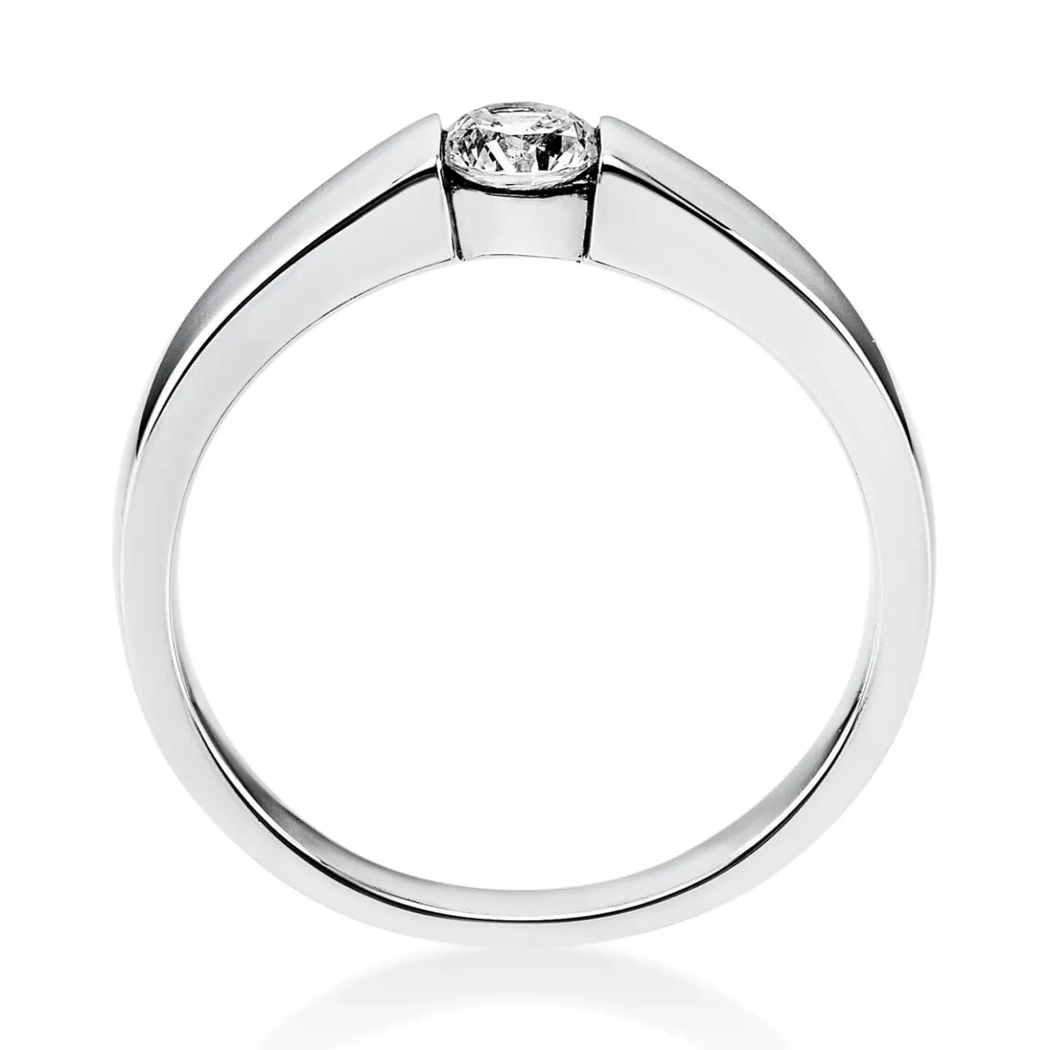 Solitär Ring Damenring aus 585 Gold Weißgold mit Diamant Brillant 0,25 Ct.