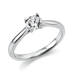 Solitär Ring Damenring aus 585 Gold Weißgold mit Diamant Brillant 0,50 Ct.