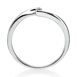 Solitär Ring Damenring aus 585 Gold Weißgold mit Diamant Brillant 0,05 Ct.