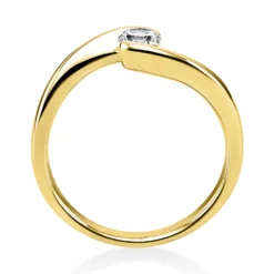 Solitär Ring Damenring aus 585 Gold Gelbgold mit Diamant Brillant 0,25 Ct.
