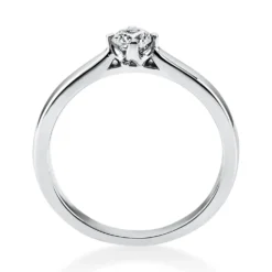 Solitär Ring Damenring aus 950 Platin mit Diamant Brillant 0,20 Ct. 4er-Krappe