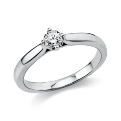 Solitär Ring Damenring aus 950 Platin mit Diamant Brillant 0,20 Ct. 4er-Krappe