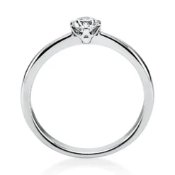 Solitär Ring Damenring aus 950 Platin mit Diamant Brillant 0,25 Ct 6er-Krappe