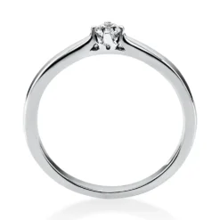 Solitär Ring Damenring aus 950 Platin mit Diamant Brillant 0,10 Ct. 4er-Krappe