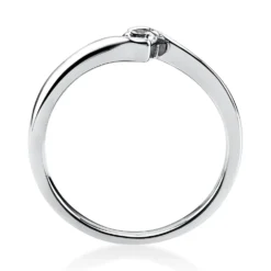 Solitär Ring Damenring aus 950 Platin mit Diamant Brillant 0,15 Ct.