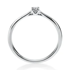 Solitär Ring Damenring aus 950 Platin mit Diamant Brillant 0,10 Ct. 4er-Krappe
