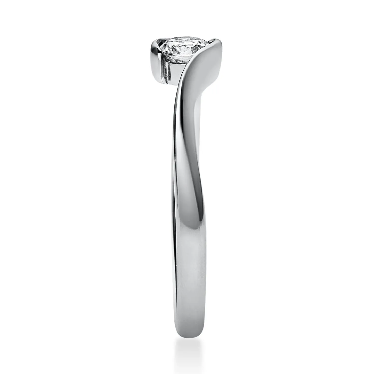 Solitär Ring Damenring aus 950 Platin mit Diamant Brillant 0,20 Ct.
