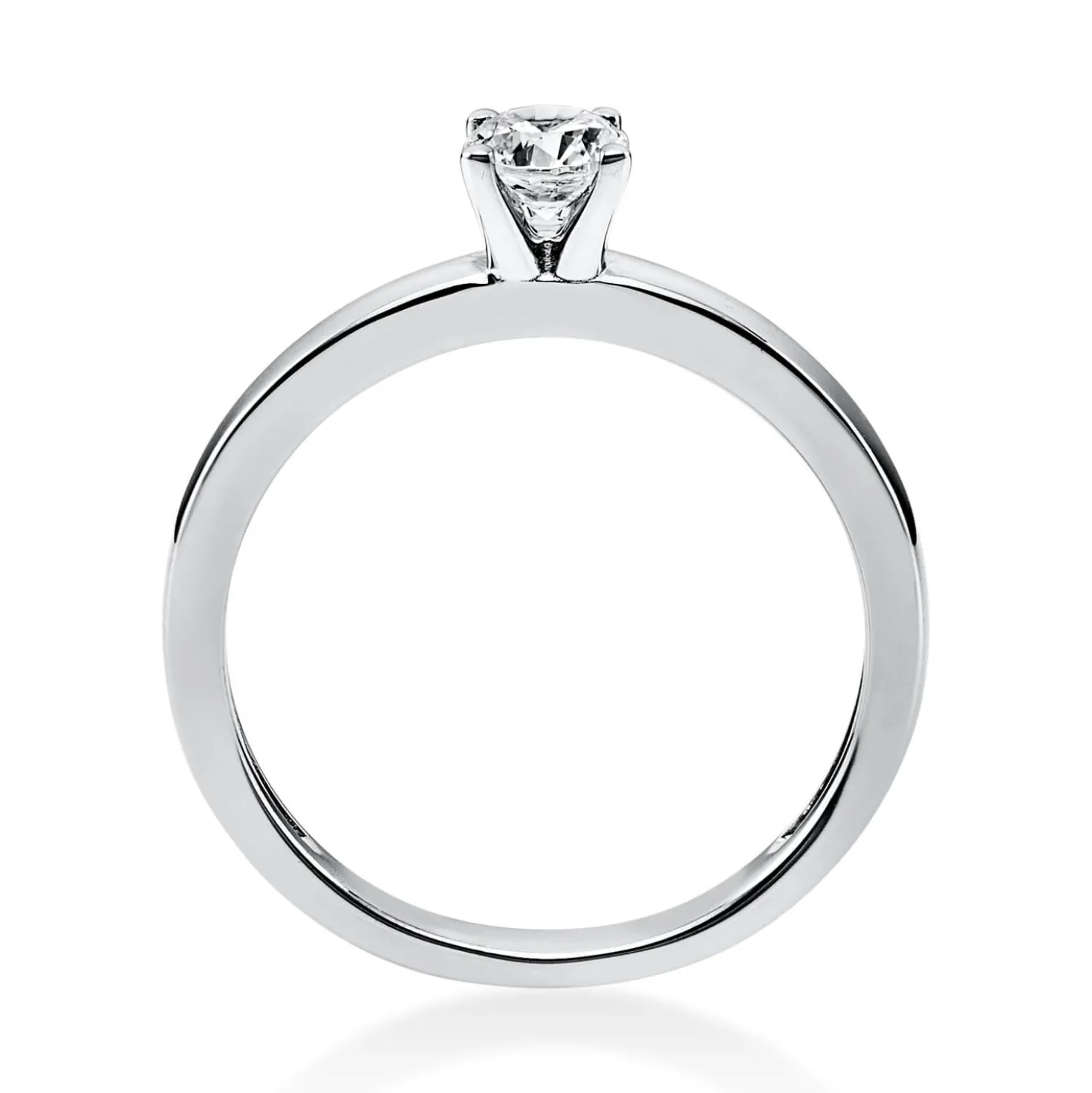 Solitär Ring Damenring aus 950 Platin mit Diamant Brillant 0,30 Ct. 4er-Krappe