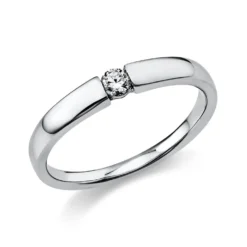 Solitär Ring Damenring aus 950 Platin mit Diamant Brillant 0,10 Ct.