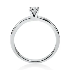 Solitär Ring Damenring aus 950 Platin mit Diamant Brillant 0,20 Ct. 4er-Krappe
