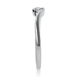 Solitär Ring Damenring aus 950 Platin mit Diamant Brillant 0,10 Ct.