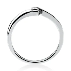 Solitär Ring Damenring aus 950 Platin mit Diamant Brillant 0,10 Ct.