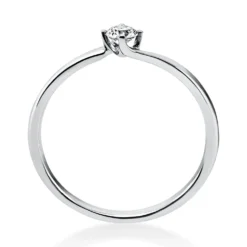 Solitär Ring Damenring aus 950 Platin mit Diamant Brillant 0,15 Ct.
