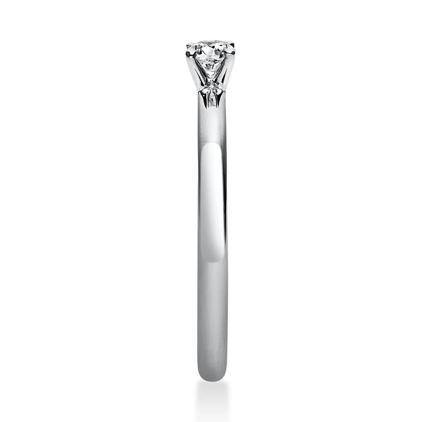 Solitär Ring Damenring aus 950 Platin mit Diamant Brillant 0,15 Ct 4er-Krappe