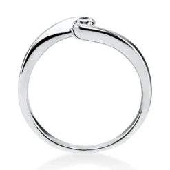 Solitär Ring Damenring aus 950 Platin mit Diamant Brillant 0,15 Ct.