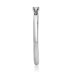 Solitär Ring Damenring aus 950 Platin mit Diamant Brillant 0,05 Ct 4er-Krappe