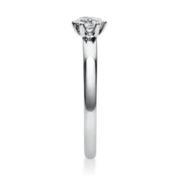 Solitär Ring Damenring aus 950 Platin mit Diamant Brillant 0,30 Ct. 6er-Krappe