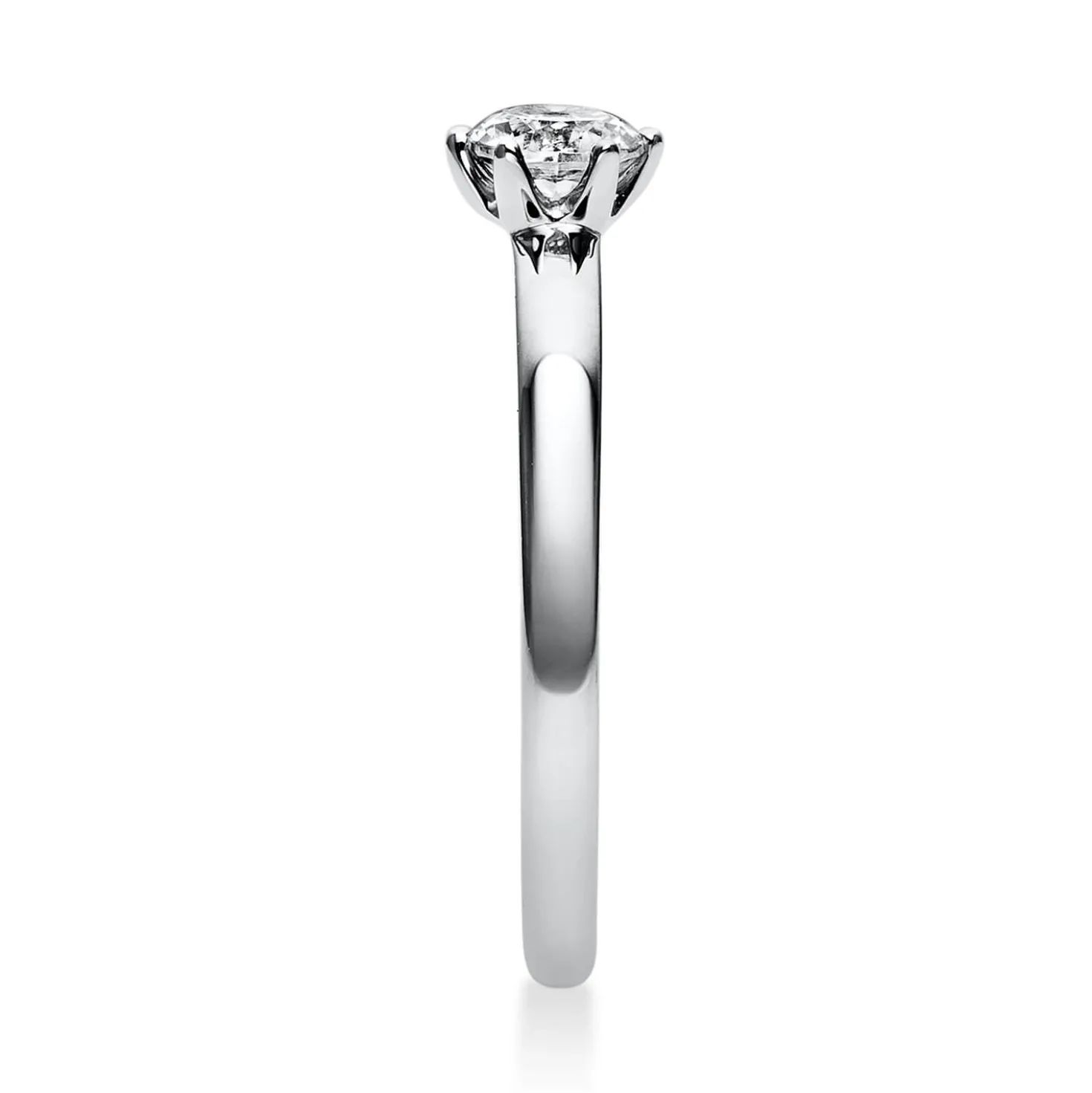 Solitär Ring Damenring aus 950 Platin mit Diamant Brillant 0,30 Ct. 6er-Krappe