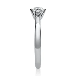 Solitär Ring Damenring aus 950 Platin mit Diamant Brillant 0,40 Ct. 6er-Krappe