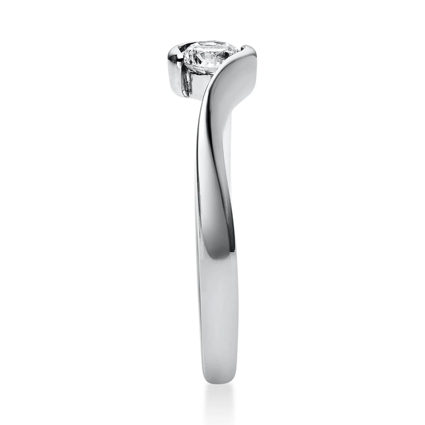 Solitär Ring Damenring aus 950 Platin mit Diamant Brillant 0,25 Ct.