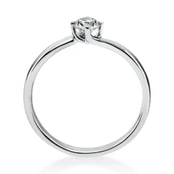 Solitär Ring Damenring aus 950 Platin mit Diamant Brillant 0,25 Ct 4er-Krappe