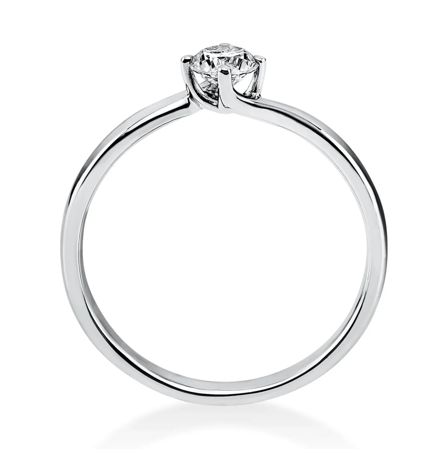 Solitär Ring Damenring aus 950 Platin mit Diamant Brillant 0,25 Ct 4er-Krappe