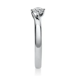 Solitär Ring Damenring aus 950 Platin mit Diamant Brillant 0,25 Ct 4er-Krappe