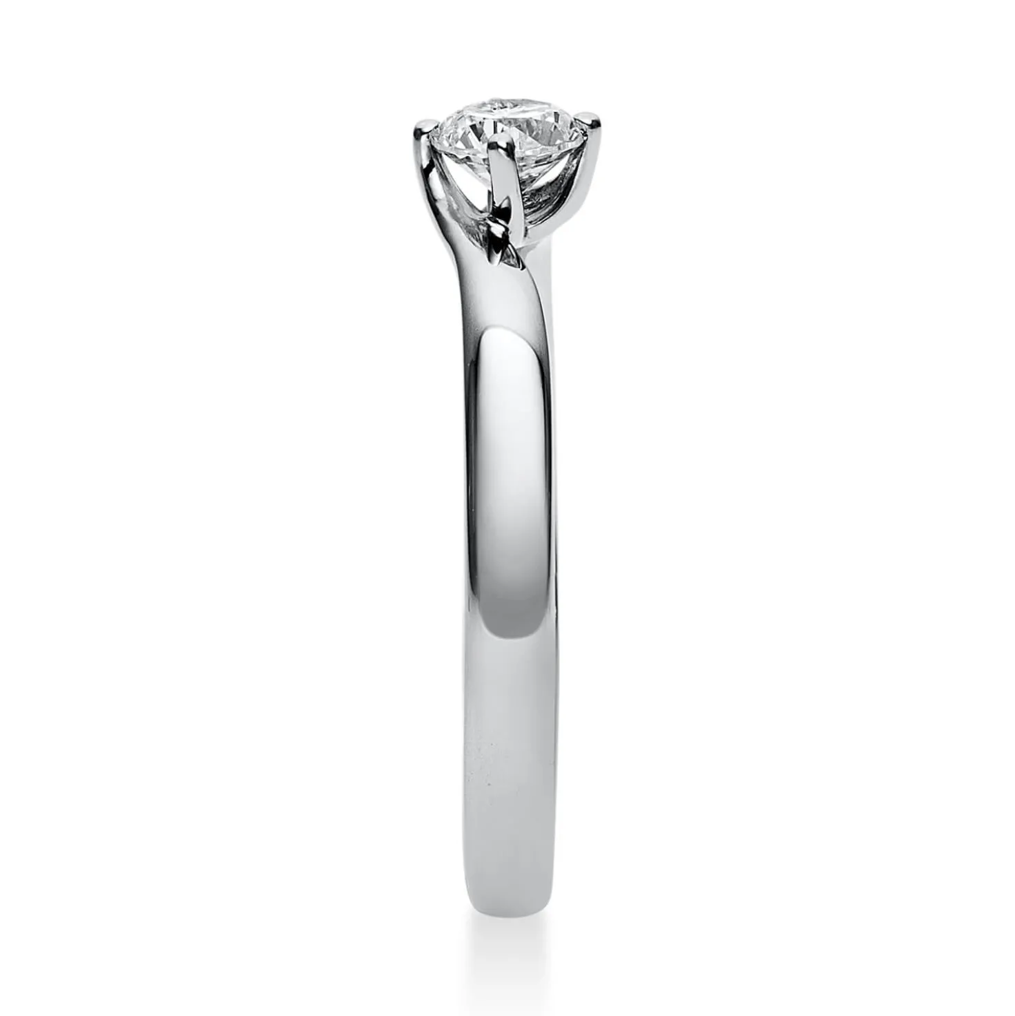 Solitär Ring Damenring aus 950 Platin mit Diamant Brillant 0,25 Ct 4er-Krappe
