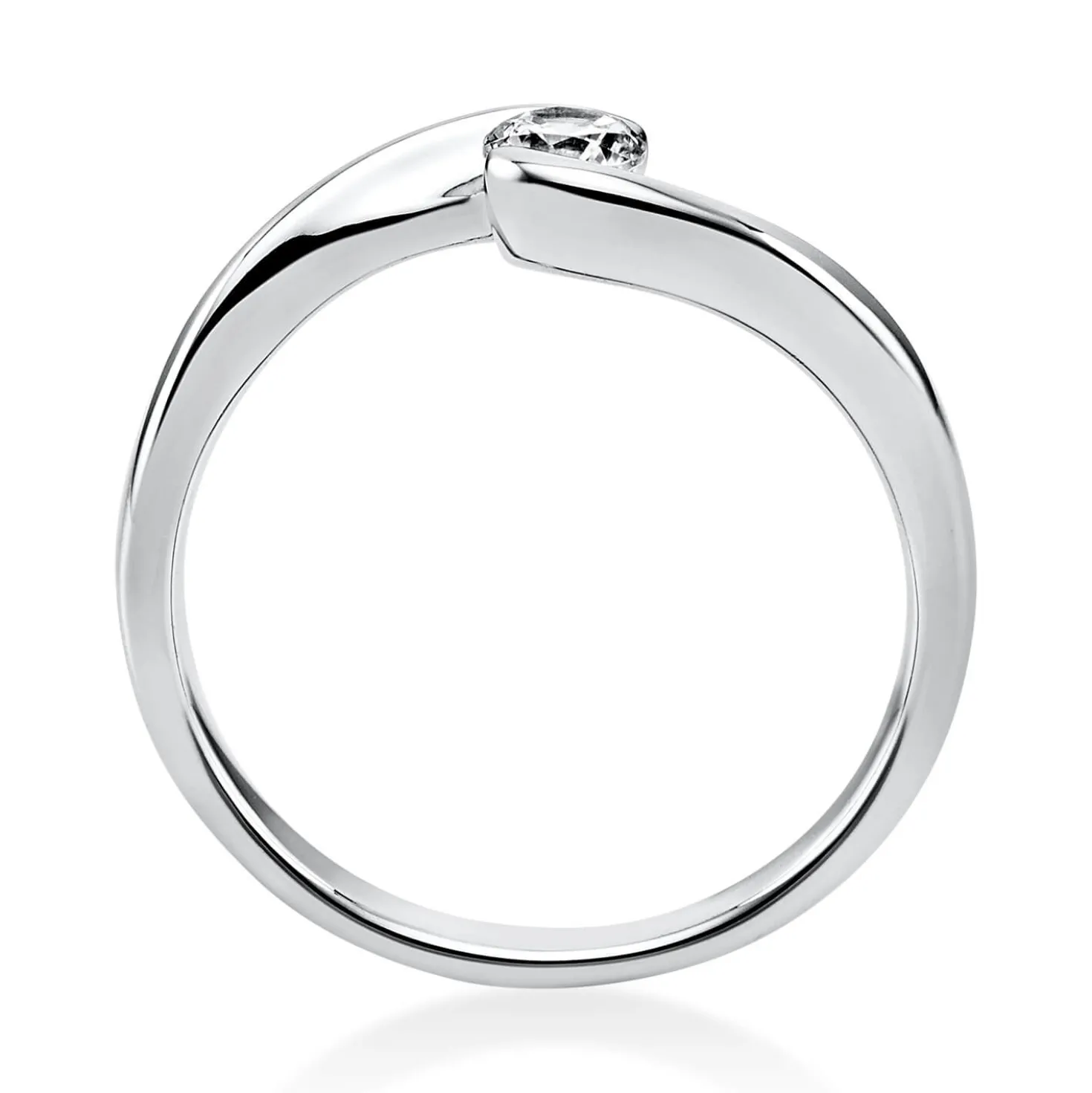 Solitär Ring Damenring aus 950 Platin mit Diamant Brillant 0,20 Ct. B: 2,2mm