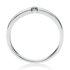 Solitär Ring Damenring aus 950 Platin mit Diamant Brillant 0,06 Ct.