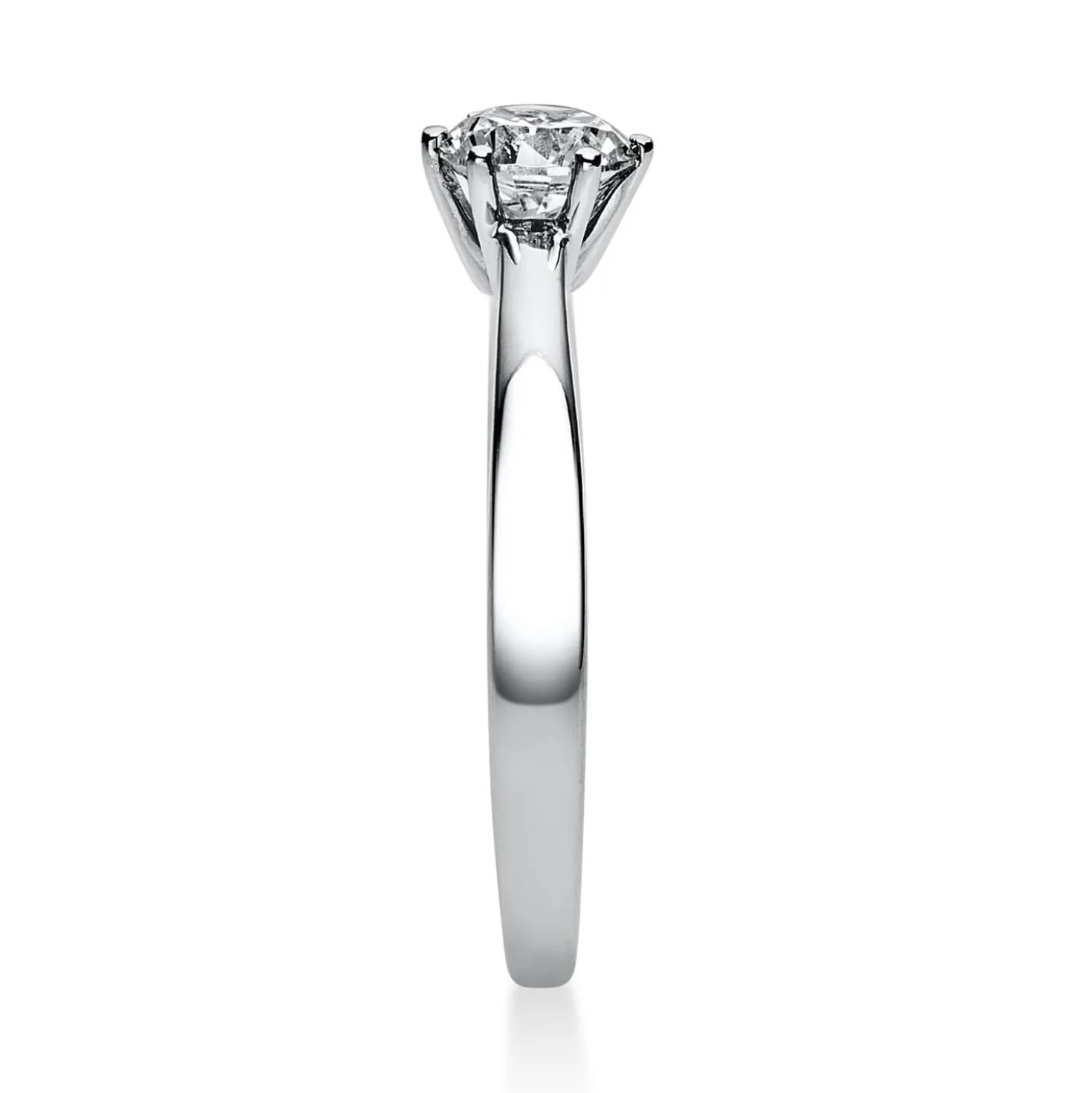 Solitär Ring Damenring aus 950 Platin mit Diamant Brillant 0,50 Ct. 6er-Krappe