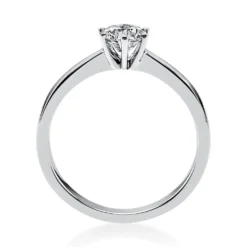 Solitär Ring Damenring aus 950 Platin mit Diamant Brillant 0,50 Ct. 6er-Krappe