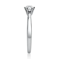 Solitär Ring Damenring aus 950 Platin mit Diamant Brillant 0,25 Ct 6er-Krappe
