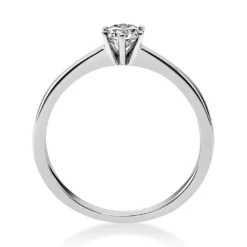 Solitär Ring Damenring aus 950 Platin mit Diamant Brillant 0,30 Ct. 6er-Krappe