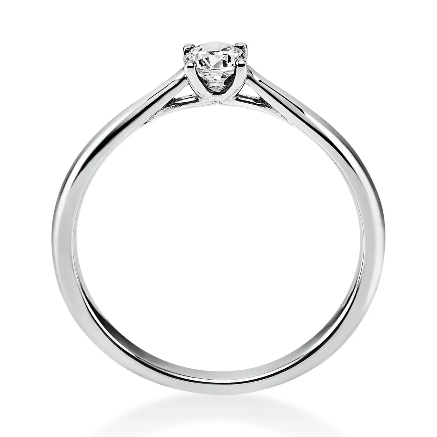 Solitär Ring Damenring aus 950 Platin mit Diamant Brillant 0,20 Ct. 4er-Krappe