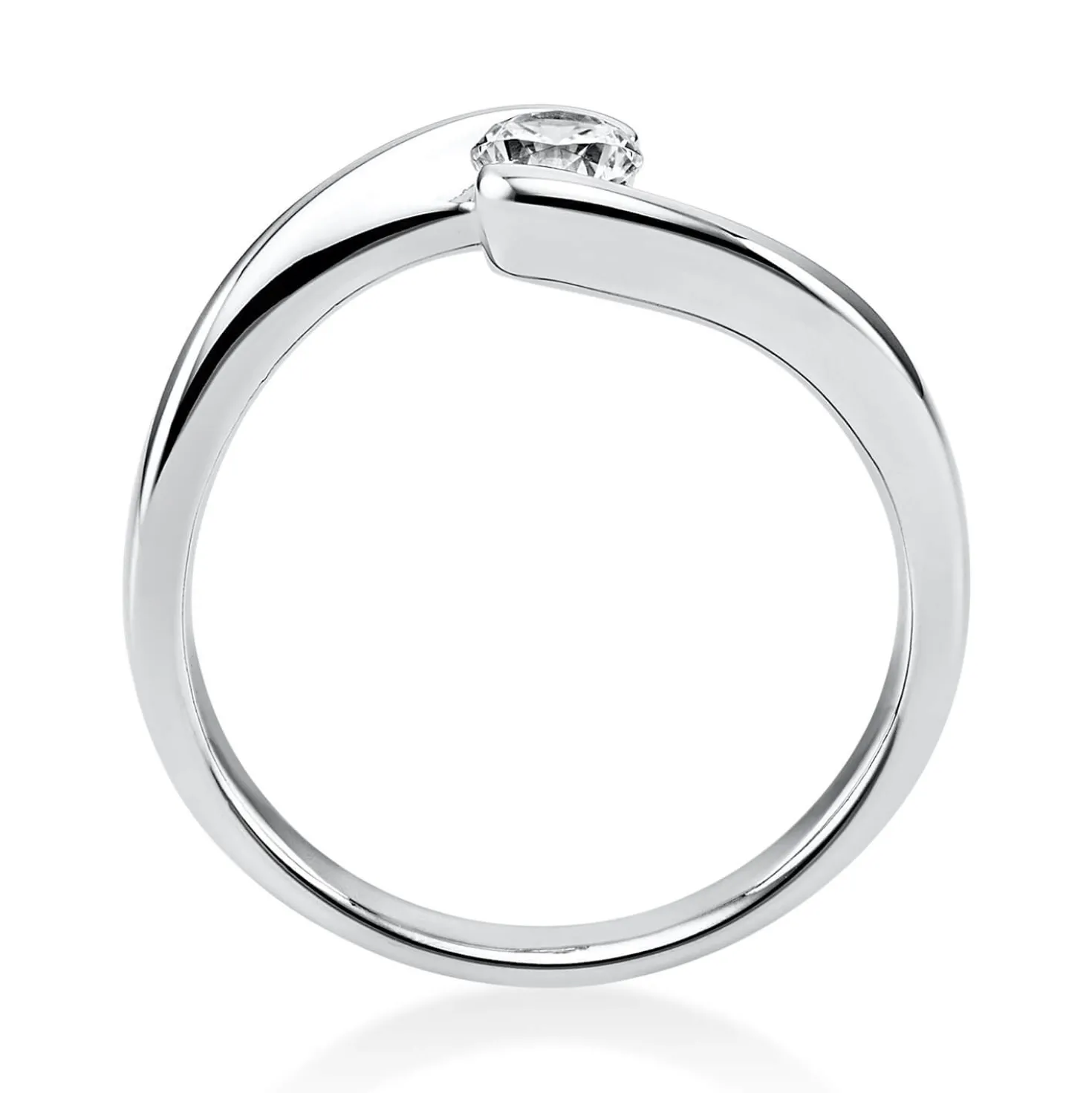 Solitär Ring Damenring aus 950 Platin mit Diamant Brillant 0,25 Ct.