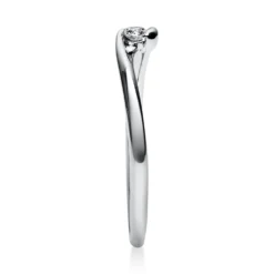 Solitär Ring Damenring aus 950 Platin mit Diamant Brillant 0,05 Ct.