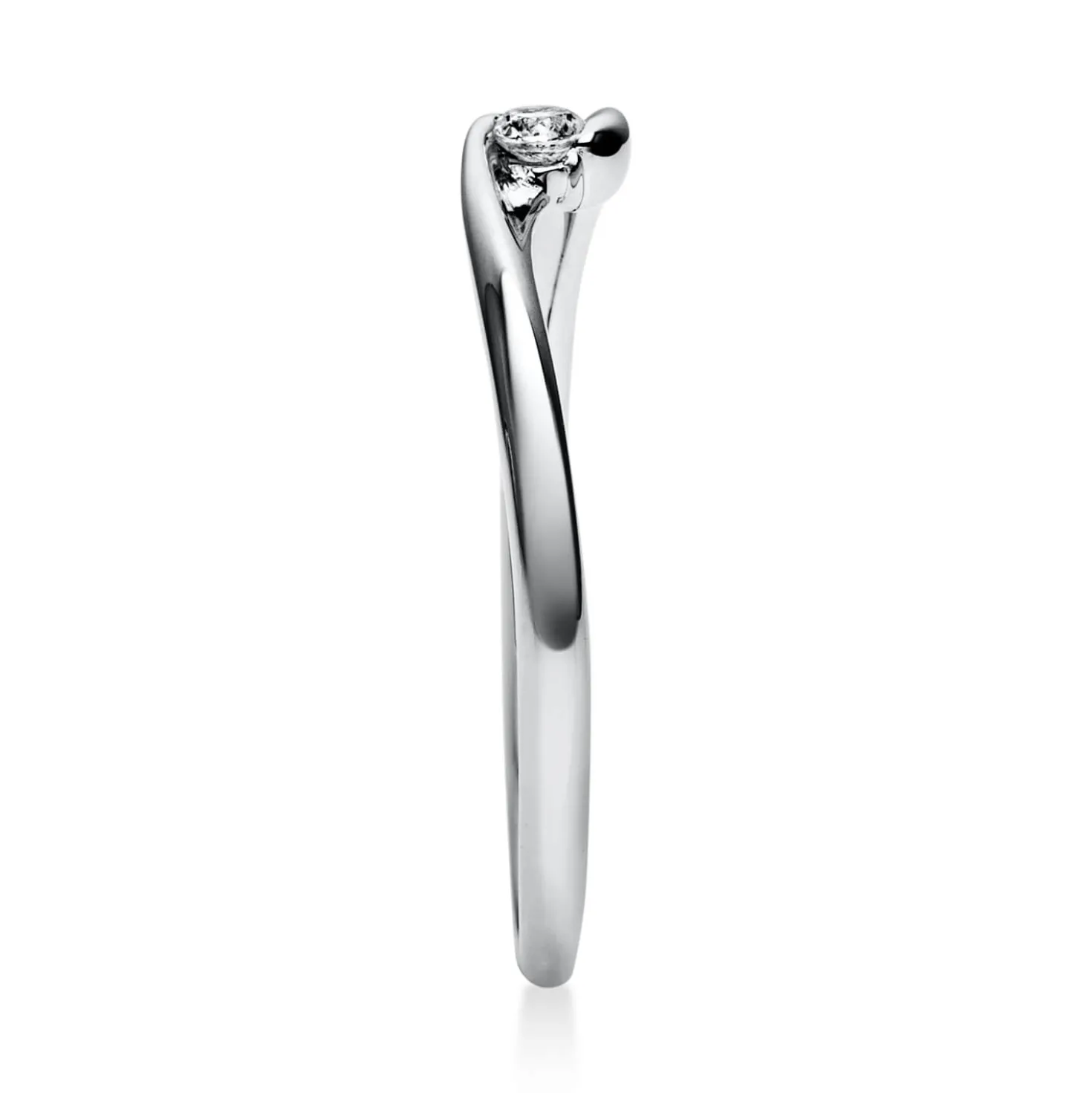 Solitär Ring Damenring aus 950 Platin mit Diamant Brillant 0,05 Ct.