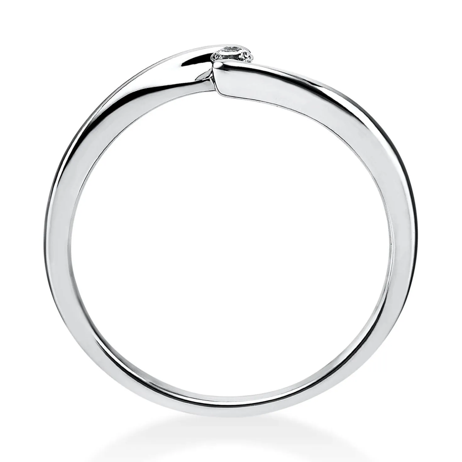 Solitär Ring Damenring aus 950 Platin mit Diamant Brillant 0,05 Ct.