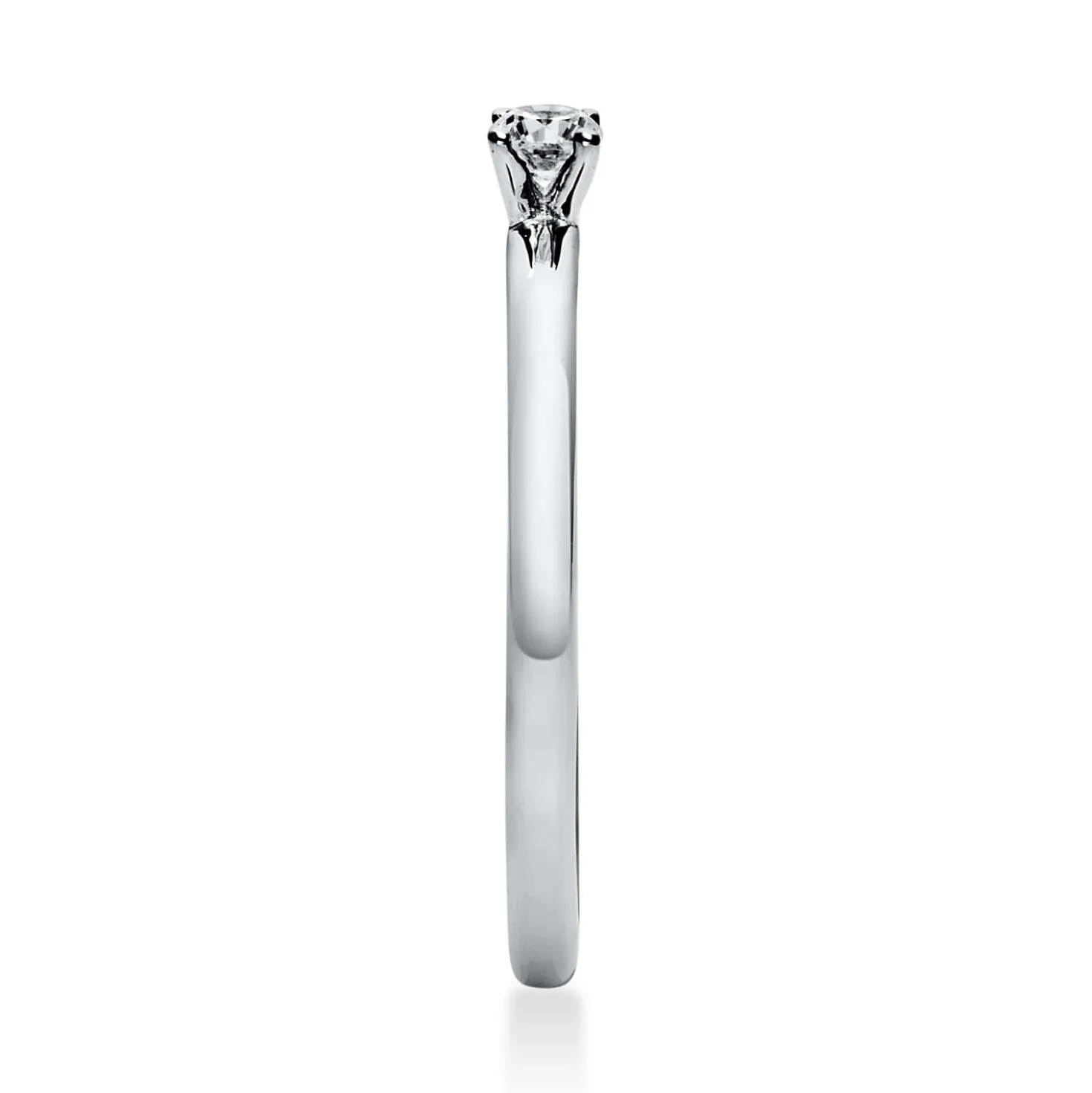 Solitär Ring Damenring aus 950 Platin mit Diamant Brillant 0,10 Ct. 4er-Krappe